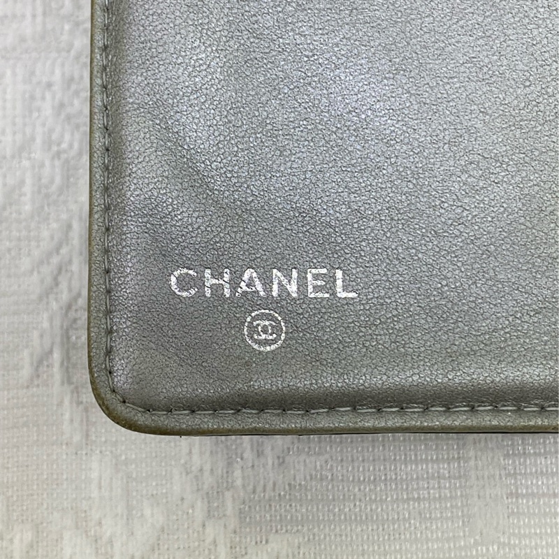 Chanel 黑色山茶花壓紋Wallet on chain-3