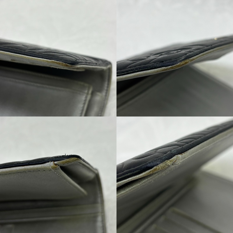 Chanel 黑色山茶花壓紋Wallet on chain-7