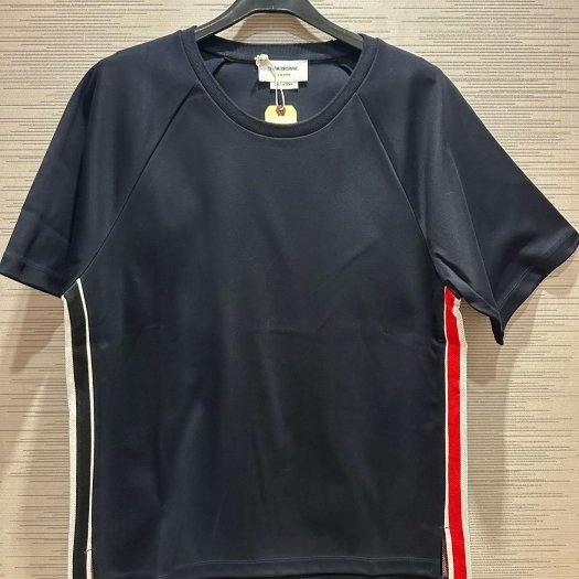💎Han's house精品服飾💎 Thom Browne TB 彩條 短 T 日本製 男女共穿 現貨 3/4原價 19200-0