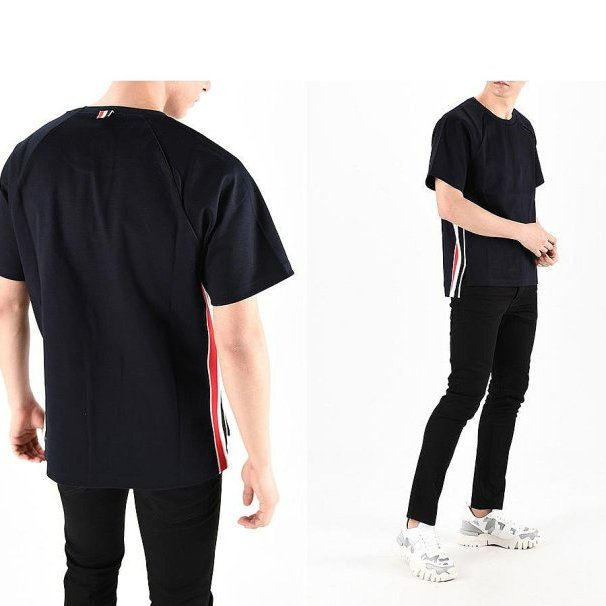 💎Han's house精品服飾💎 Thom Browne TB 彩條 短 T 日本製 男女共穿 現貨 3/4原價 19200-6