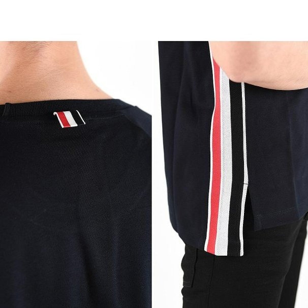 💎Han's house精品服飾💎 Thom Browne TB 彩條 短 T 日本製 男女共穿 現貨 3/4原價 19200-7