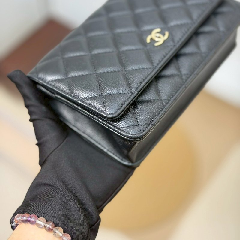 🏷Chanel 香奈兒.22P Coco woc 季節款 荔枝牛黑金 芯片款-4