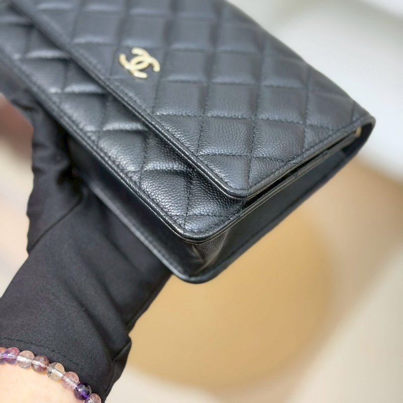 🏷Chanel 香奈兒.22P Coco woc 季節款 荔枝牛黑金 芯片款-5