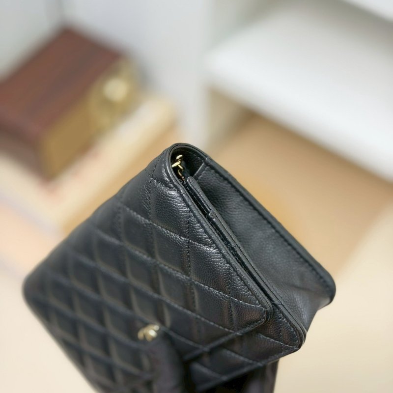 🏷Chanel 香奈兒.22P Coco woc 季節款 荔枝牛黑金 芯片款-9