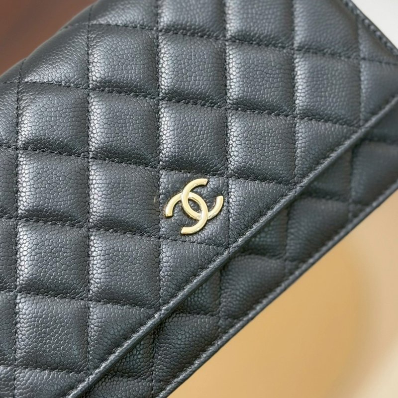 🏷Chanel 香奈兒.22P Coco woc 季節款 荔枝牛黑金 芯片款-14