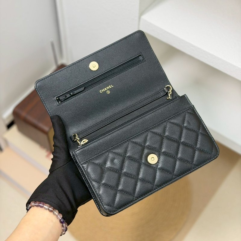 🏷Chanel 香奈兒.22P Coco woc 季節款 荔枝牛黑金 芯片款-15