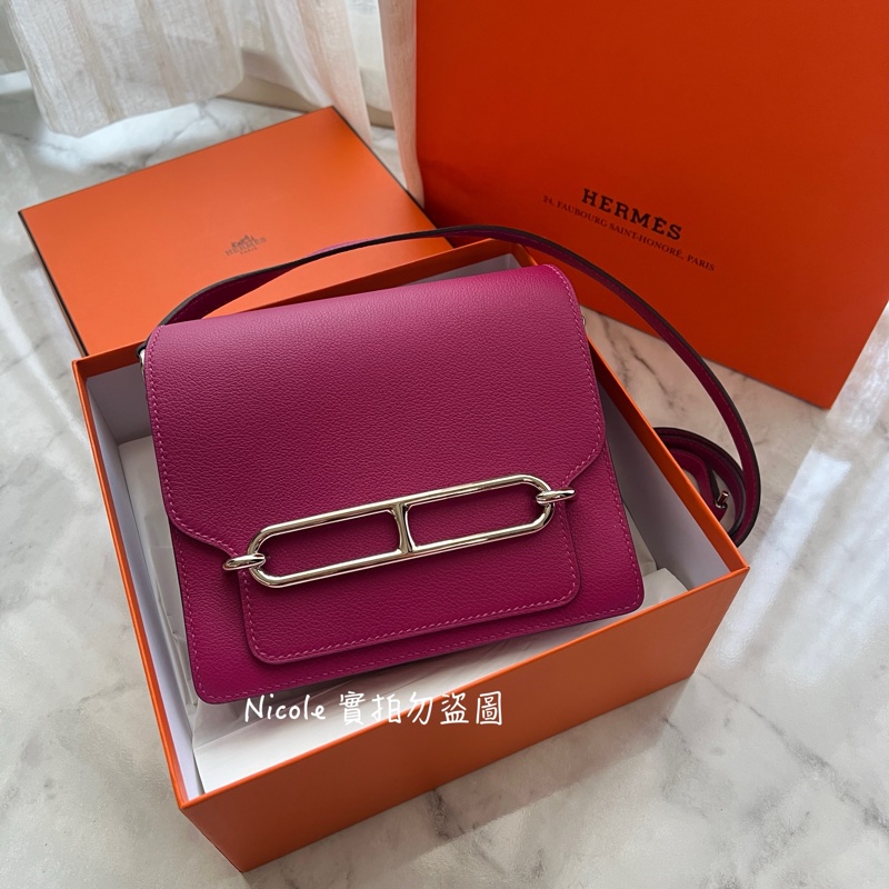 【🐎HERMES🐎】 💞HERMES愛馬仕Roulis mini L3玫瑰紫💞-5