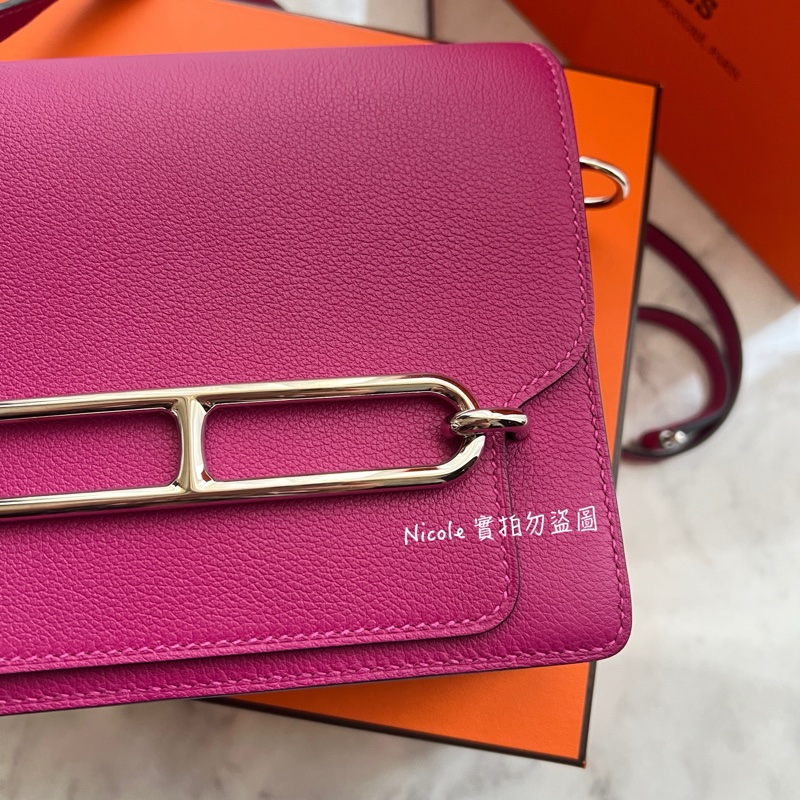 【🐎HERMES🐎】 💞HERMES愛馬仕Roulis mini L3玫瑰紫💞-9