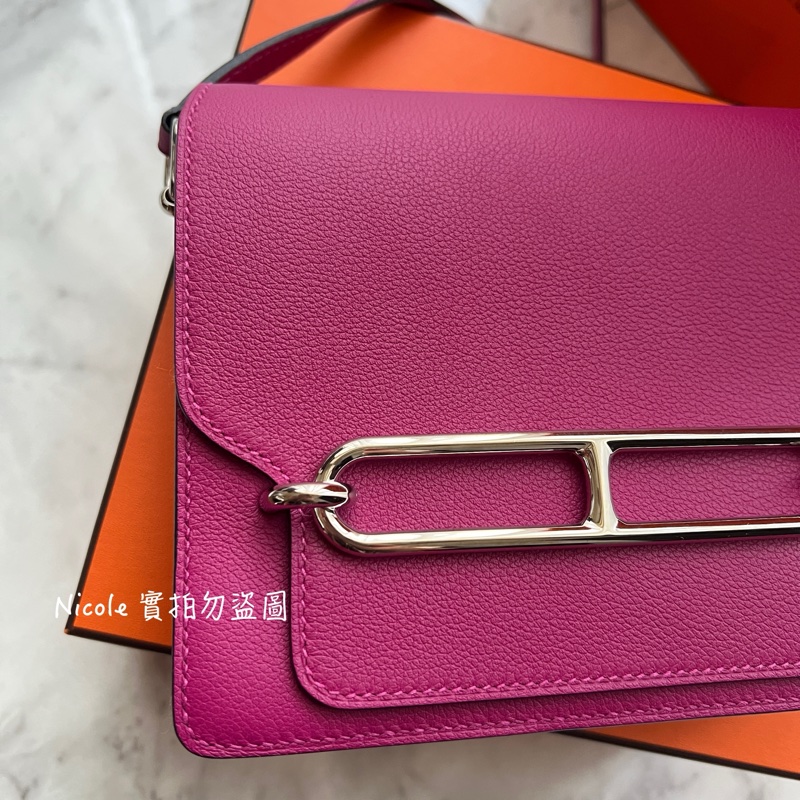 【🐎HERMES🐎】 💞HERMES愛馬仕Roulis mini L3玫瑰紫💞-10