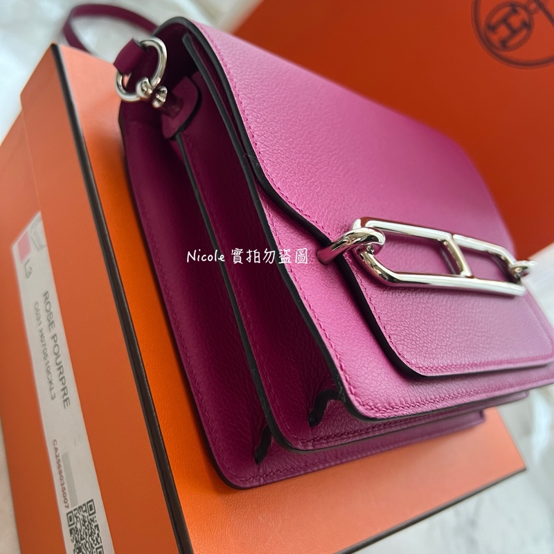 【🐎HERMES🐎】 💞HERMES愛馬仕Roulis mini L3玫瑰紫💞-12
