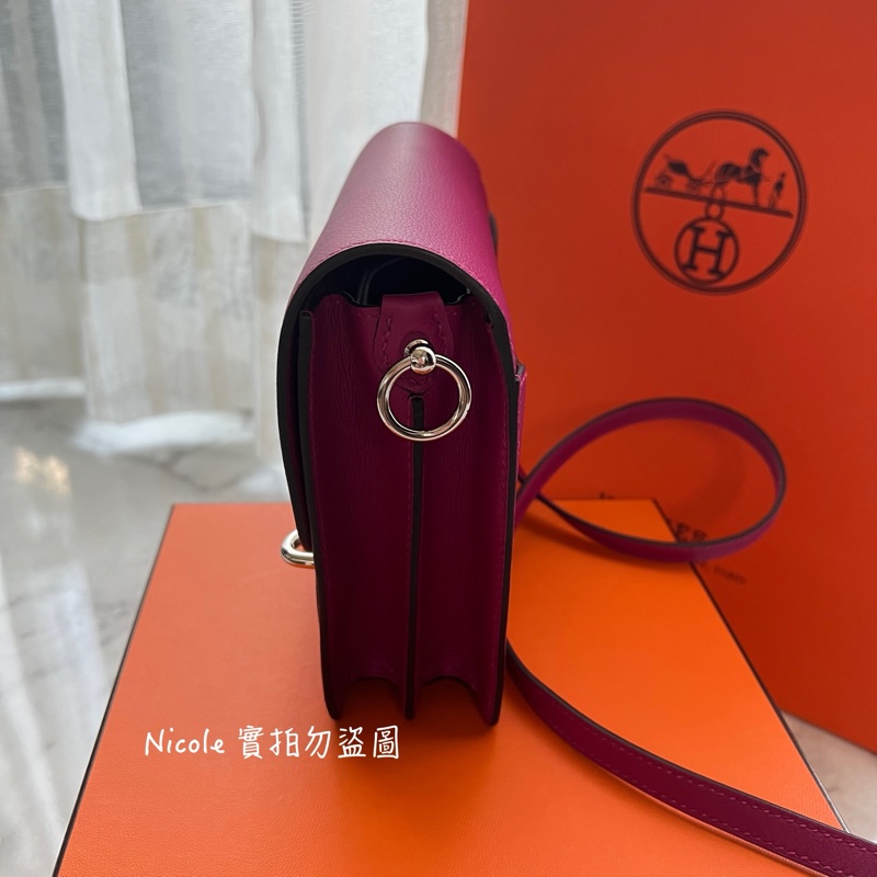【🐎HERMES🐎】 💞HERMES愛馬仕Roulis mini L3玫瑰紫💞-15