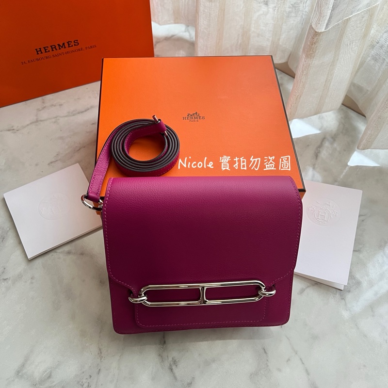 【🐎HERMES🐎】 💞HERMES愛馬仕Roulis mini L3玫瑰紫💞-20