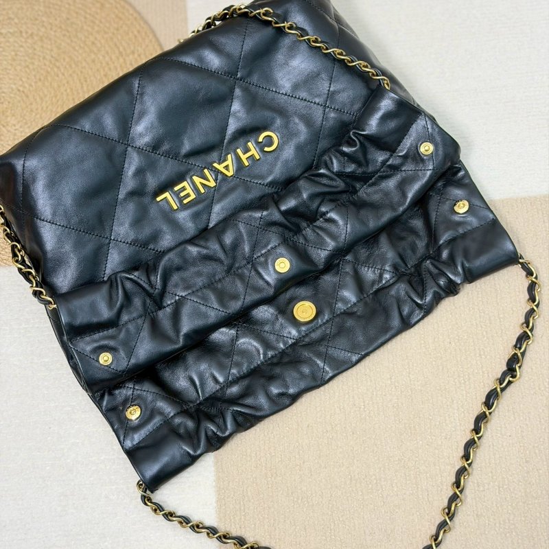 （天菜🖤✨錯過可惜！）🏷Chanel 香奈兒．22BAG 小號 滑面牛黑金 芯片款-19