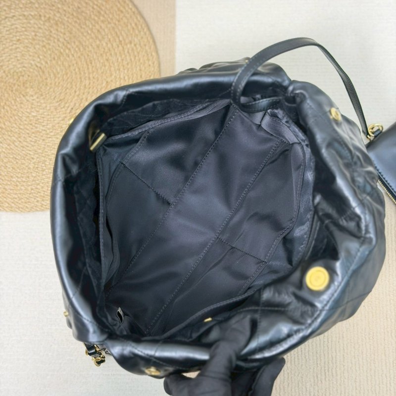 （天菜🖤✨錯過可惜！）🏷Chanel 香奈兒．22BAG 小號 滑面牛黑金 芯片款-20
