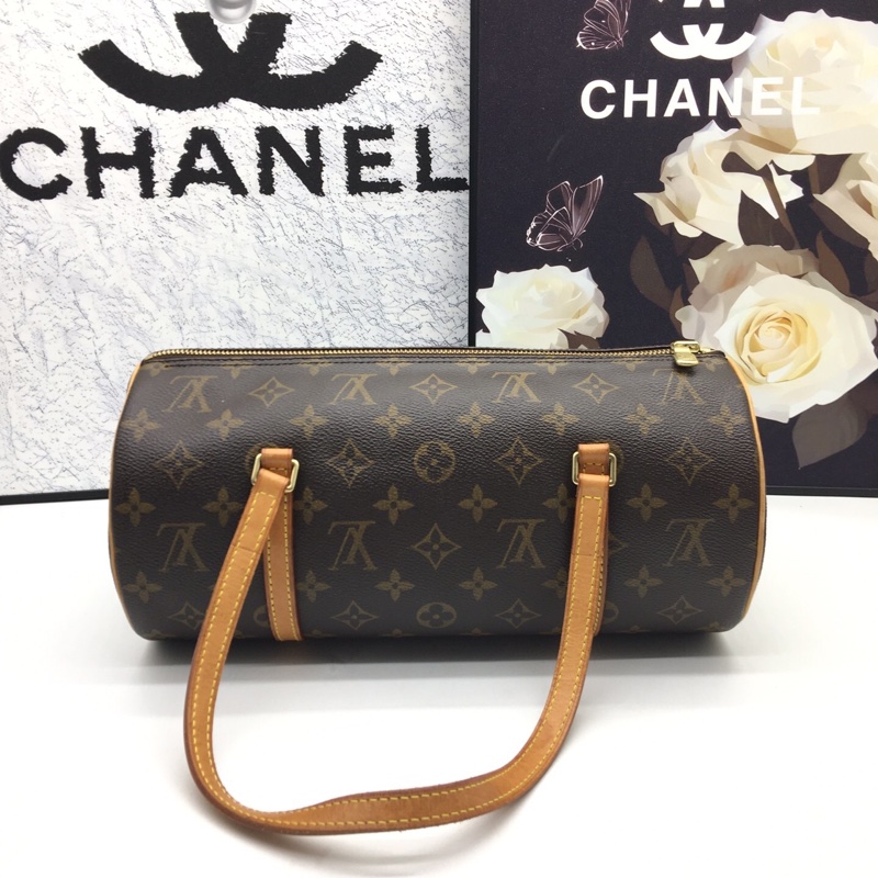 Lv路易威登老花中古巴比龍手提單肩包，附件：塵袋 尺寸30*14*14-1
