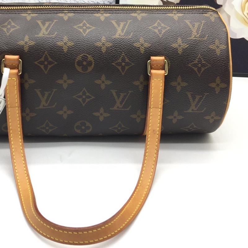 Lv路易威登老花中古巴比龍手提單肩包，附件：塵袋 尺寸30*14*14-4