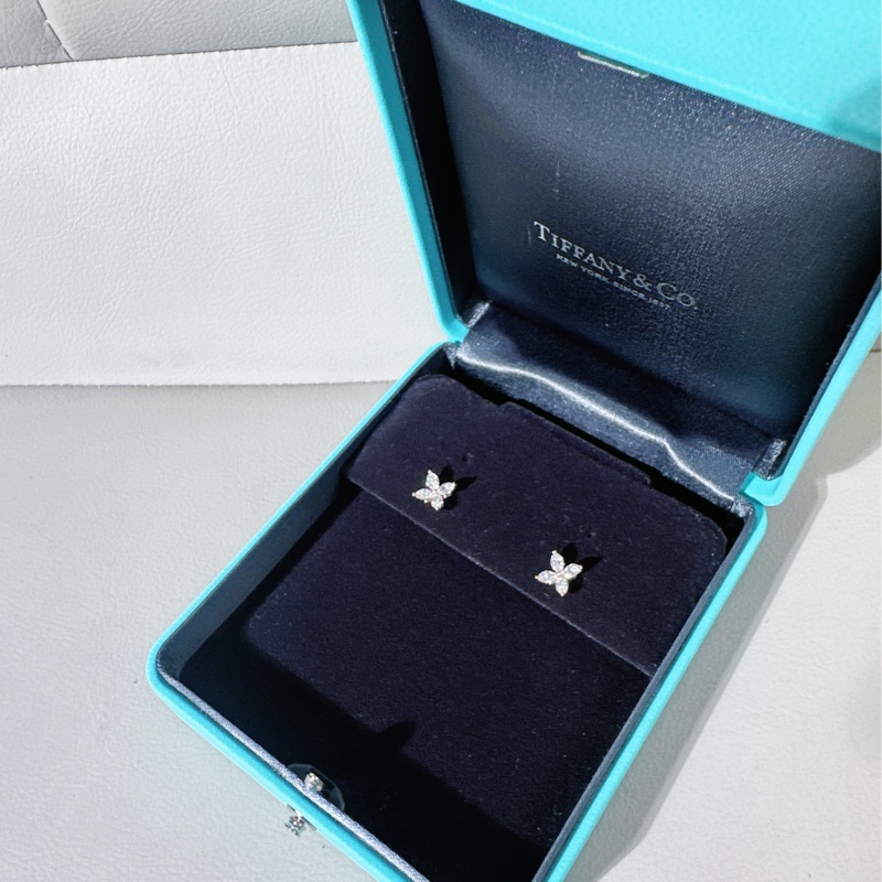 Tiffany & Co. Victoria系列 18K玫瑰金滿鑽小號耳環-3
