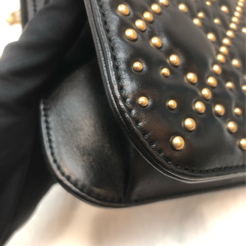 Dior 黑金菱格鏈條 羊皮 手袋 XC308-12