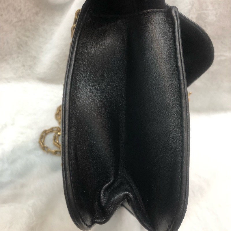 Dior 黑金菱格鏈條 羊皮 手袋 XC308-14