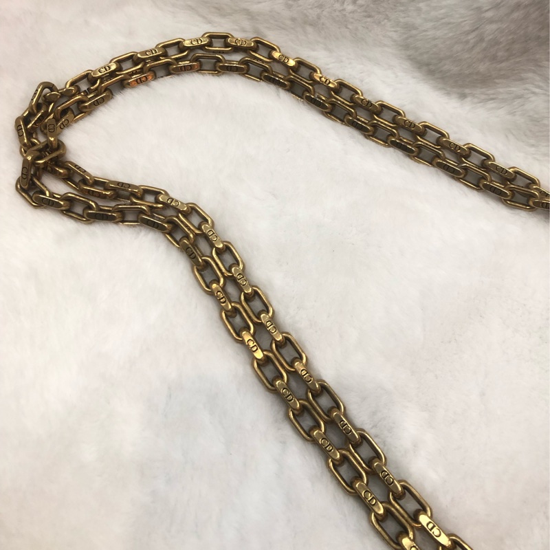 Dior 黑金菱格鏈條 羊皮 手袋 XC308-18