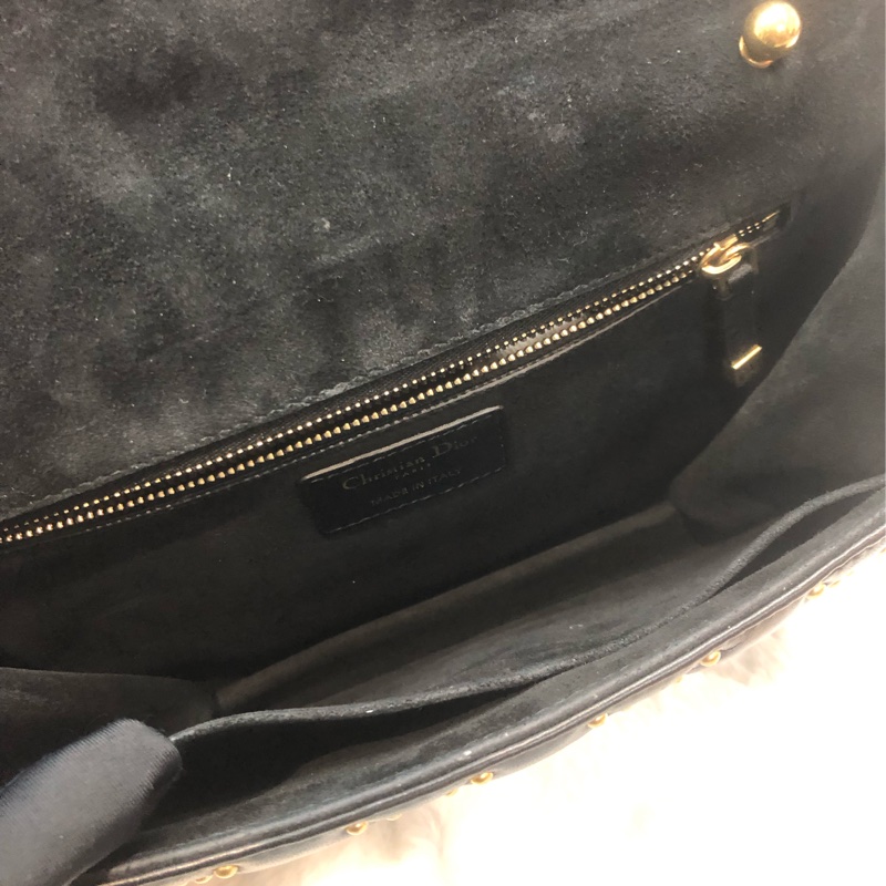 Dior 黑金菱格鏈條 羊皮 手袋 XC308-20