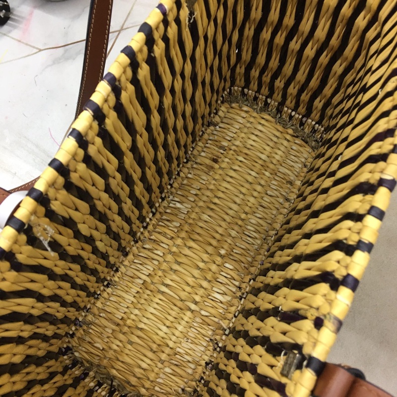 LOEWE羅意威草編菜籃子托特手提單肩包 無附件,尺寸:30*24*11-8