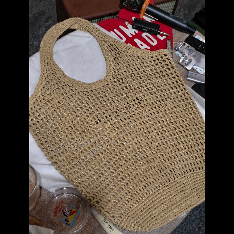 Prada 拉菲草 Raffia 編織托特包-1