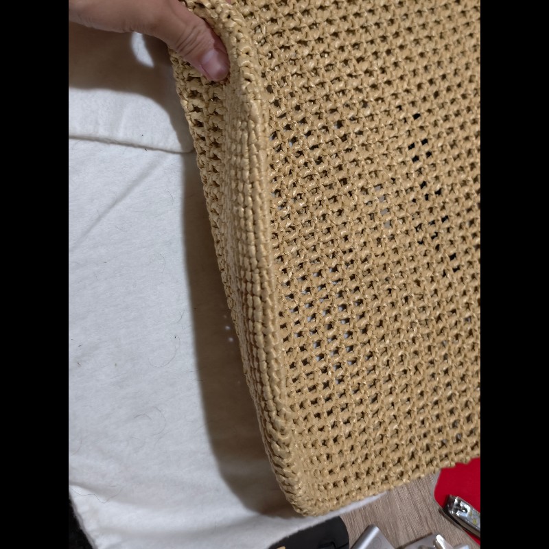 Prada 拉菲草 Raffia 編織托特包-4