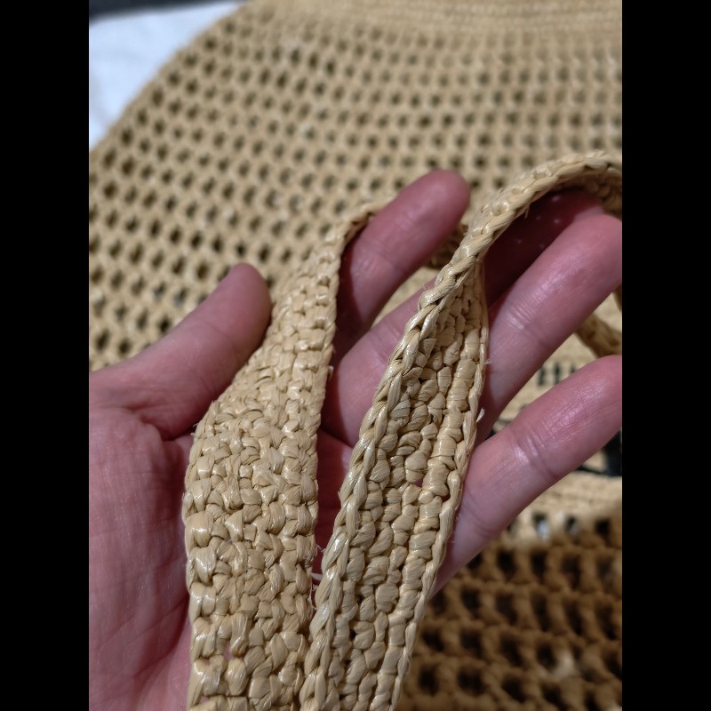 Prada 拉菲草 Raffia 編織托特包-11