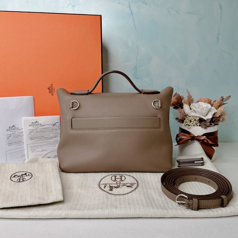 HERMES 銀扣大象灰2424 Mini-1
