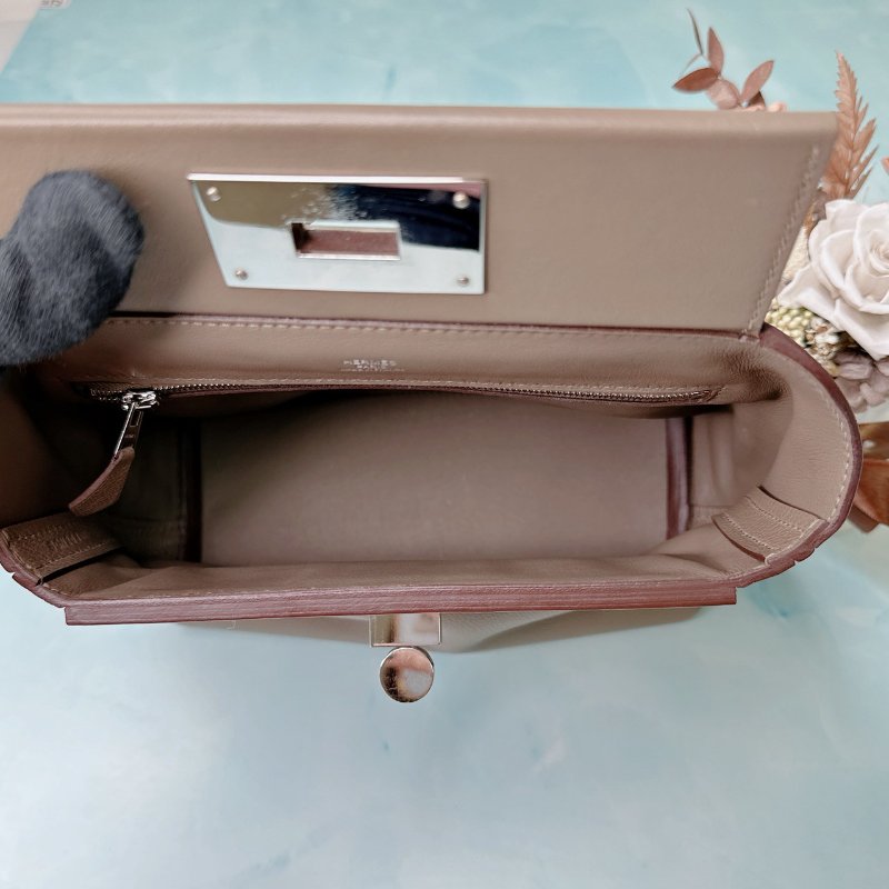 HERMES 銀扣大象灰2424 Mini-5