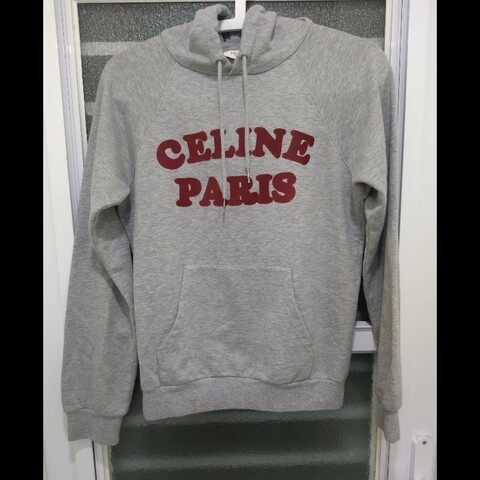 Celine 灰色字母帽T 上衣