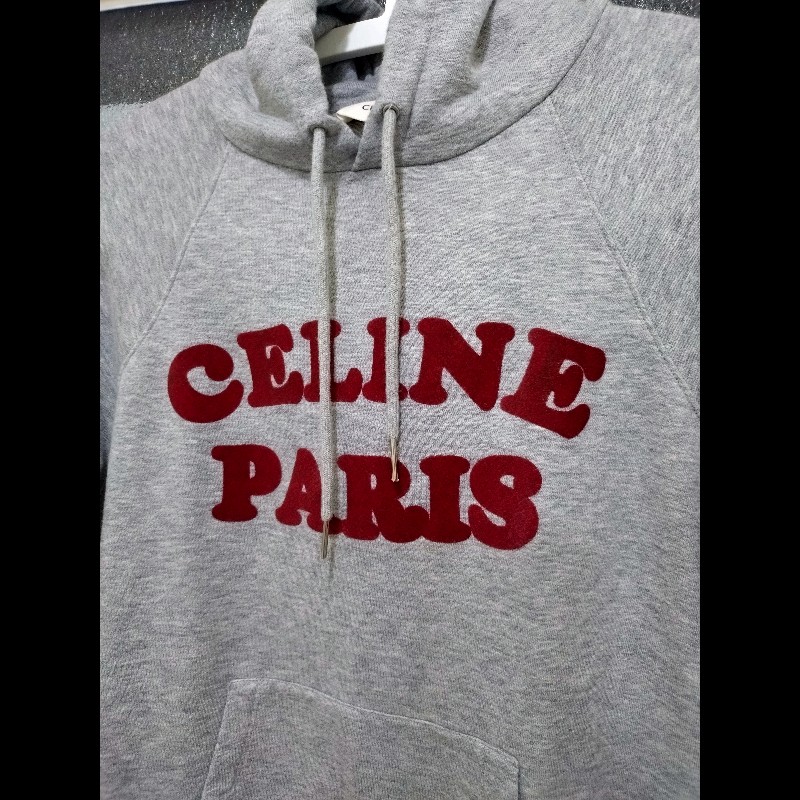 Celine 灰色字母帽T 上衣-1