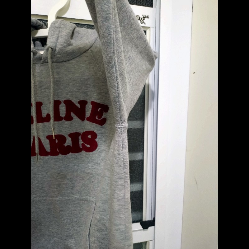 Celine 灰色字母帽T 上衣-8