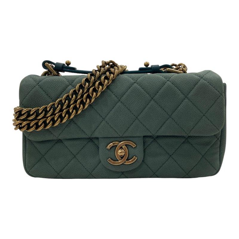 CHANEL 香奈兒 A67622 2013C Crown Flap CC Crown 系列  肩背包 荔枝牛皮 綠色 金釦-0