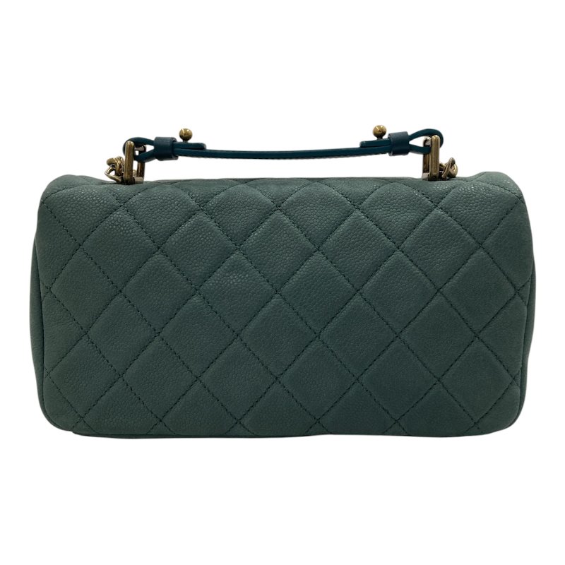 CHANEL 香奈兒 A67622 2013C Crown Flap CC Crown 系列  肩背包 荔枝牛皮 綠色 金釦-1
