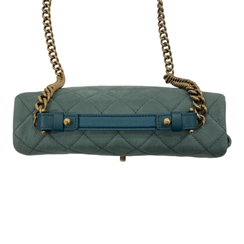 CHANEL 香奈兒 A67622 2013C Crown Flap CC Crown 系列  肩背包 荔枝牛皮 綠色 金釦-4