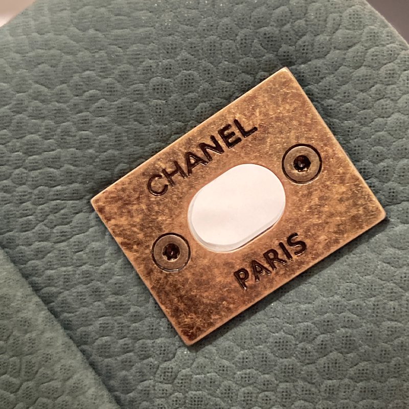 CHANEL 香奈兒 A67622 2013C Crown Flap CC Crown 系列  肩背包 荔枝牛皮 綠色 金釦-13