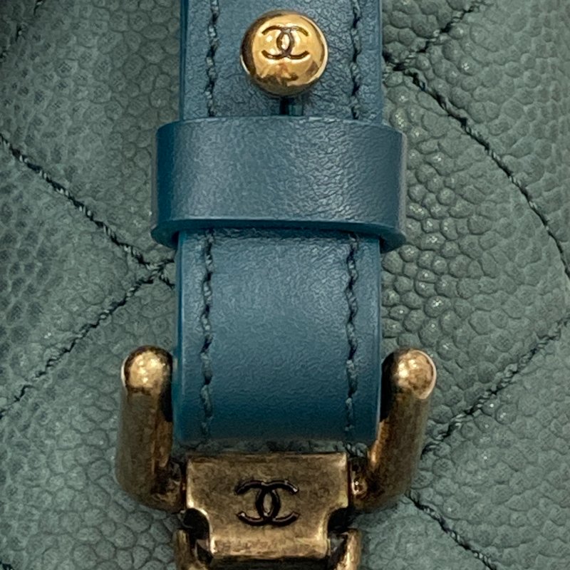 CHANEL 香奈兒 A67622 2013C Crown Flap CC Crown 系列  肩背包 荔枝牛皮 綠色 金釦-14