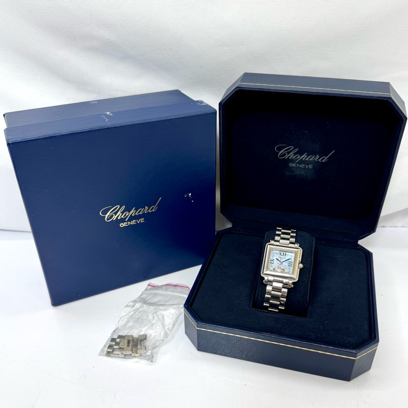 CHOPARD Happy Sport 27/8893 方形珍珠母貝面盤 4鑽 石英女錶 無電池-2