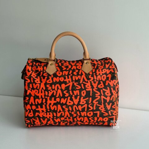 98新❤️ Louis Vuitton LV 路易威登 Speedy 30 塗鴉聯名款