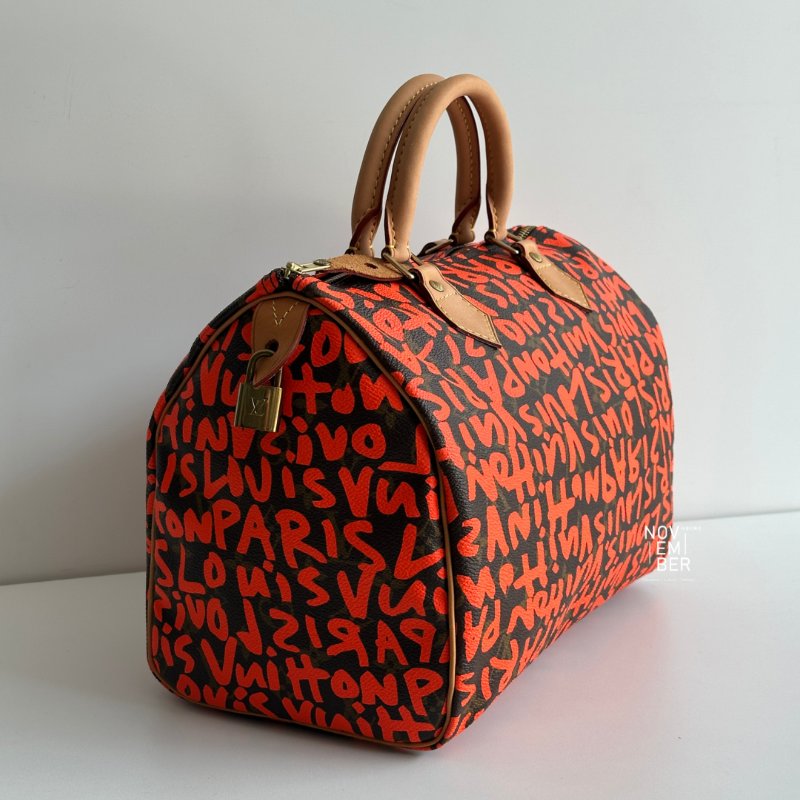 98新❤️ Louis Vuitton LV 路易威登 Speedy 30 塗鴉聯名款-1