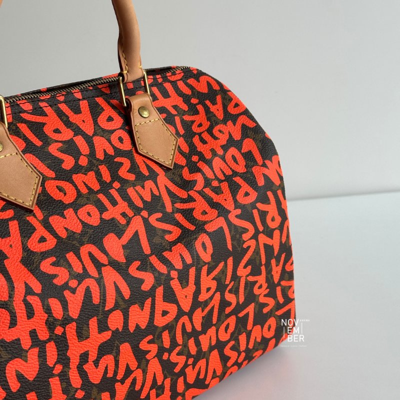 98新❤️ Louis Vuitton LV 路易威登 Speedy 30 塗鴉聯名款-4