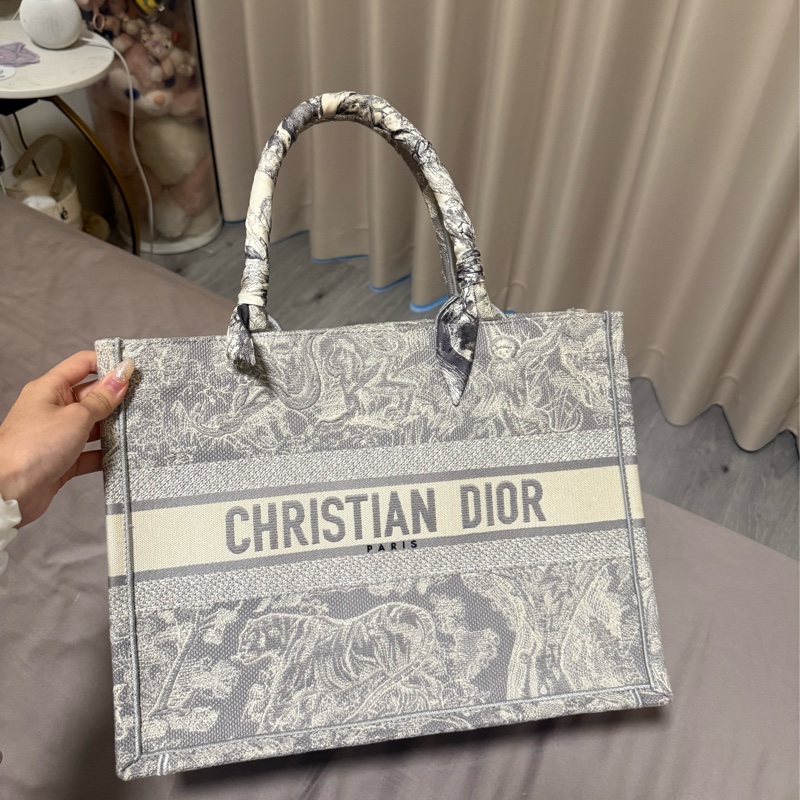 Dior灰色動物園book tote中號-0