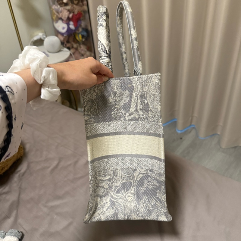 Dior灰色動物園book tote中號-3