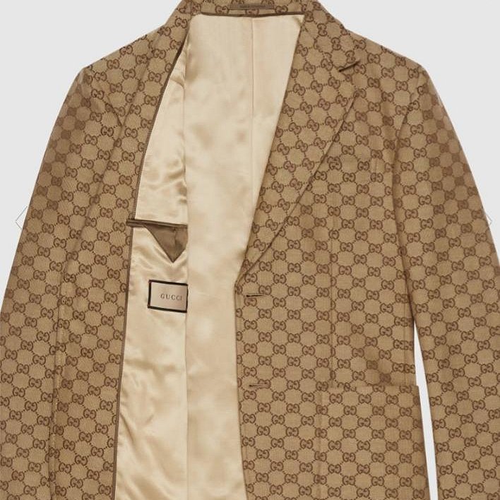 💎Han's house精品服飾💎 GUCCI 滿版 老花 西裝 現貨M 原價90000-7