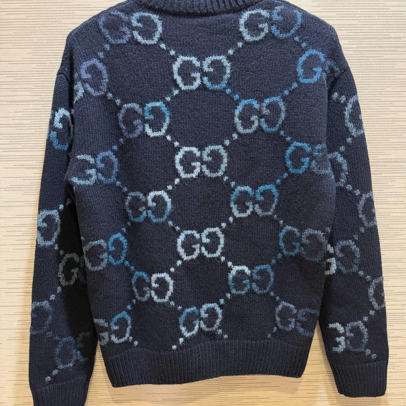💎Han's house精品服飾💎GUCCI 滿版 漸層 GG 針織 羊毛 毛衣 ‎‎現貨 XS ～ S 原價51100-3