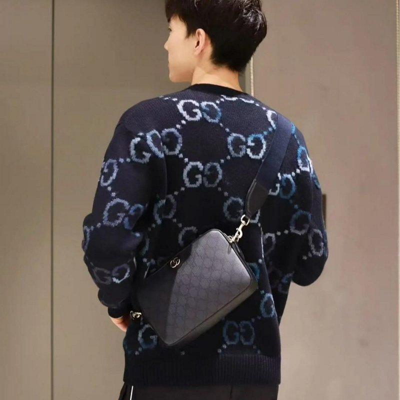 💎Han's house精品服飾💎GUCCI 滿版 漸層 GG 針織 羊毛 毛衣 ‎‎現貨 XS ～ S 原價51100-7