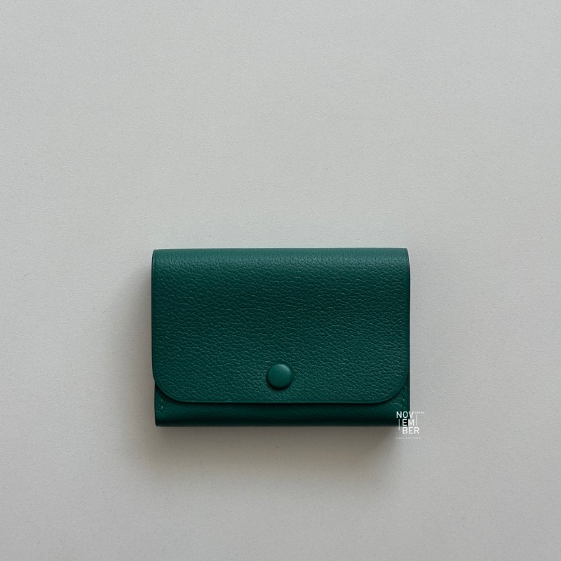 99新🆕 Hermès 愛馬仕 綠色卡包-0