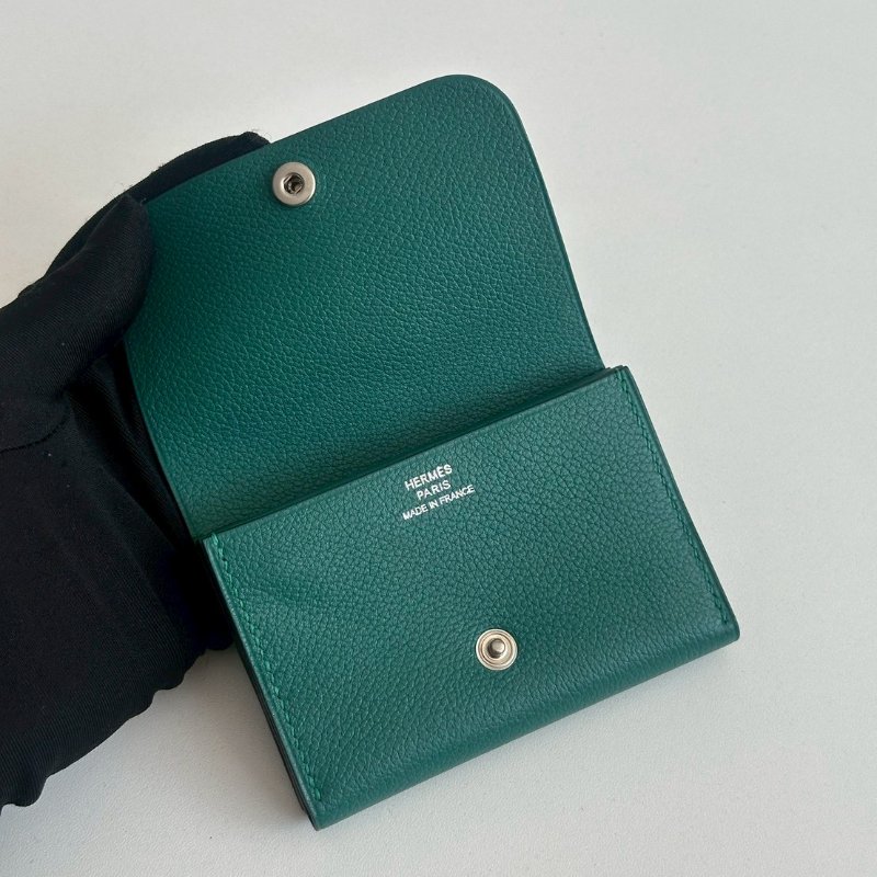 99新🆕 Hermès 愛馬仕 綠色卡包-7
